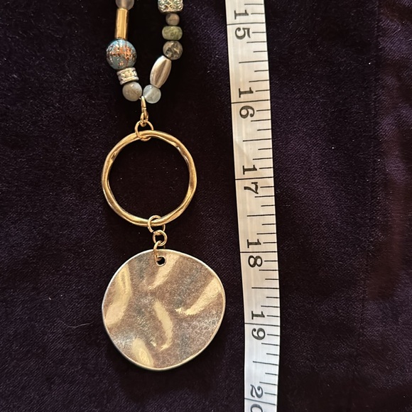 J.Jill Drop Pendant Semi-Precious Necklace Adjustable NWT - Picture 7 of 8